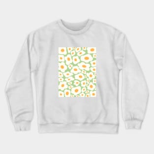 Abstract flowers pattern, Flower market, Indie, Cottagecore decor, Cute floral art, Fun art, Retro print Crewneck Sweatshirt